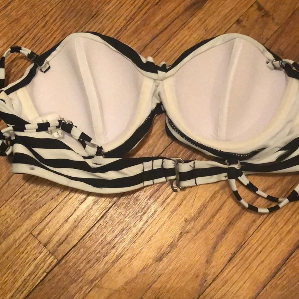 Black and White Bikini Top